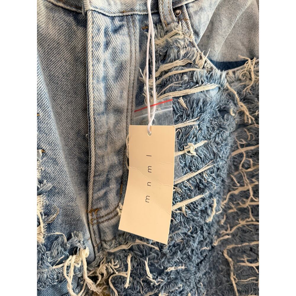New men’s MNML baggy frayed denim jeans 33 - Picture 7 of 10